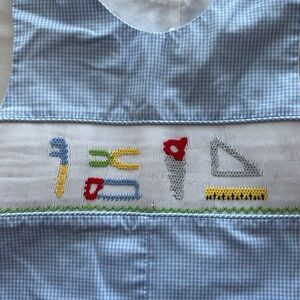 Smoked tools one piece Blue Gingham Kids 2t boys